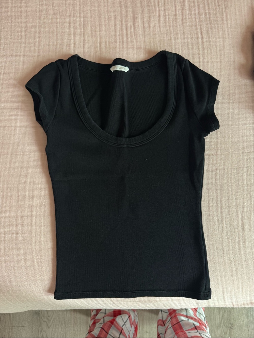 Zara Black Scoop Neck Women's Top